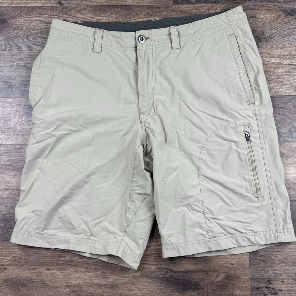 Patagonia Hiking Shorts Mens Size 32 Beige Nylon Woven Stretch - Picture 2 of 8